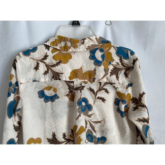 Van Heusen Woman's Floral Fitted Long Sleeve Blouse XXS - Picture 6 of 9